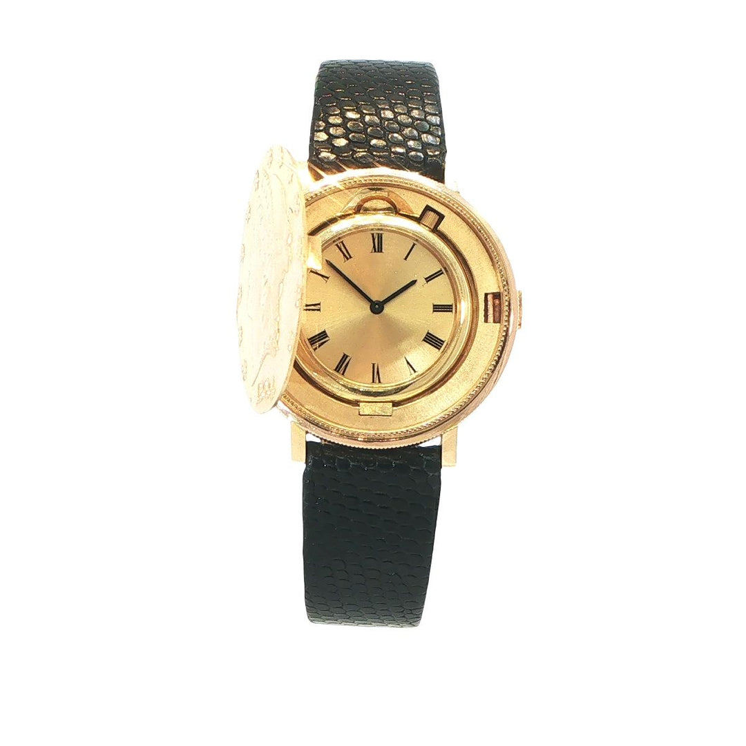 1904 $20 U.S. Gold Coin Bucherer Watch in 22K Yellow Gold Manual Wind