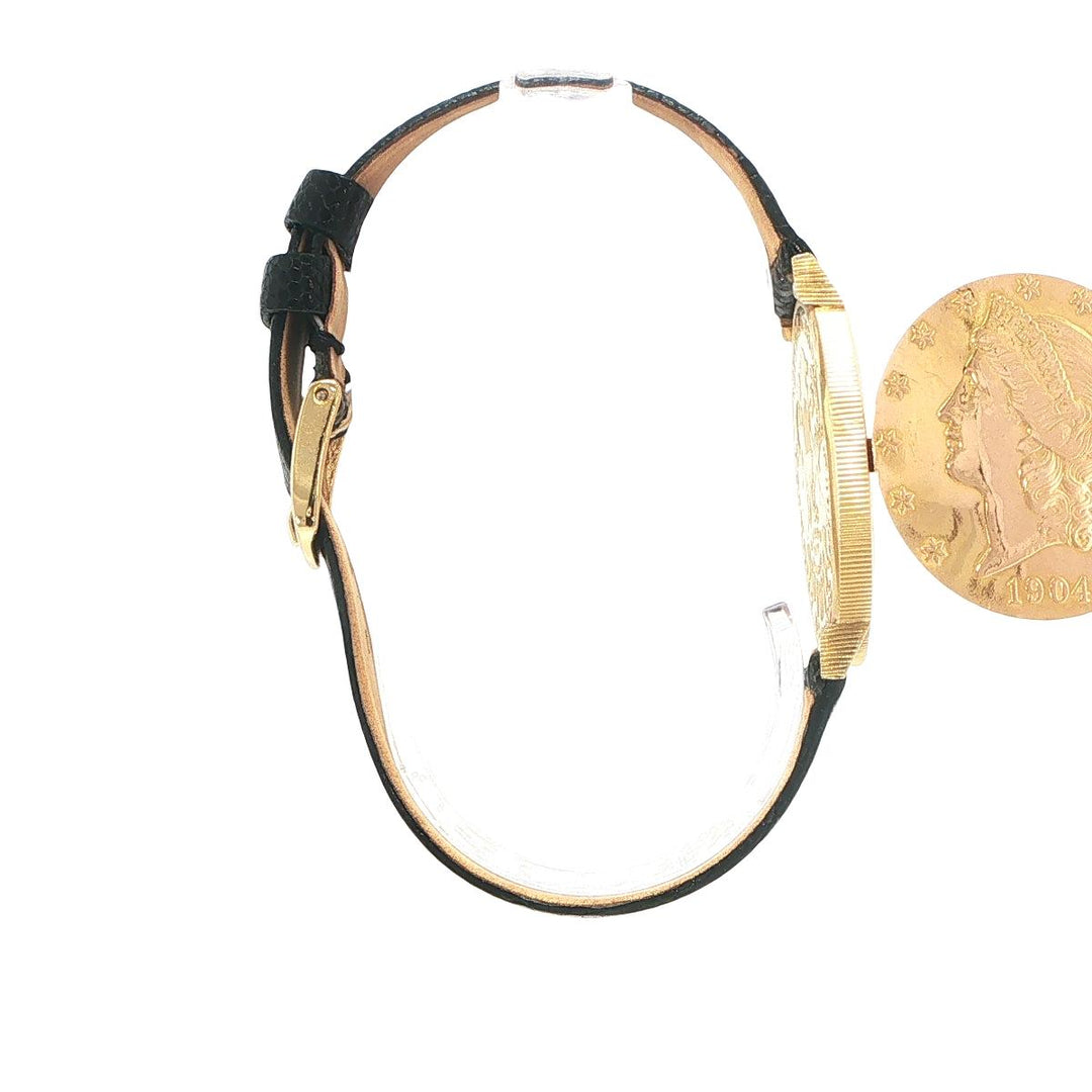 1904 $20 U.S. Gold Coin Bucherer Watch in 22K Yellow Gold Manual Wind