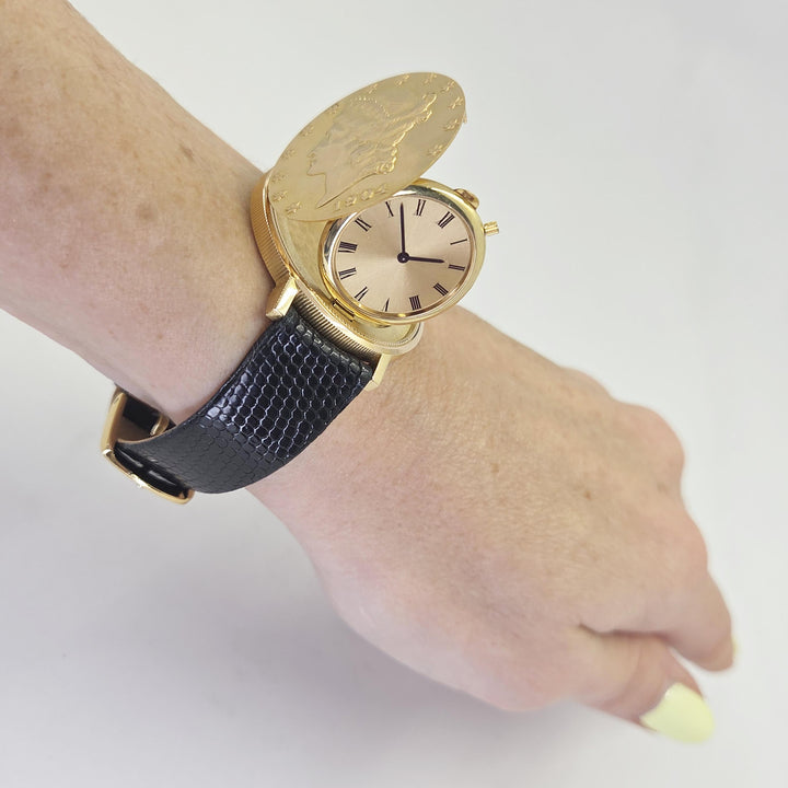 1904 $20 U.S. Gold Coin Bucherer Watch in 22K Yellow Gold Manual Wind