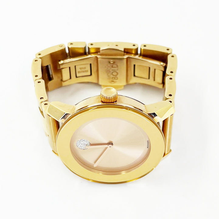 Movado Bold 36mm Rose Tone Quartz Watch