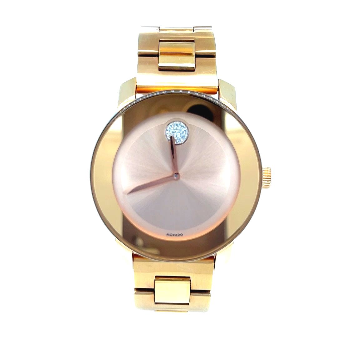 Movado Bold 36mm Rose Tone Quartz Watch