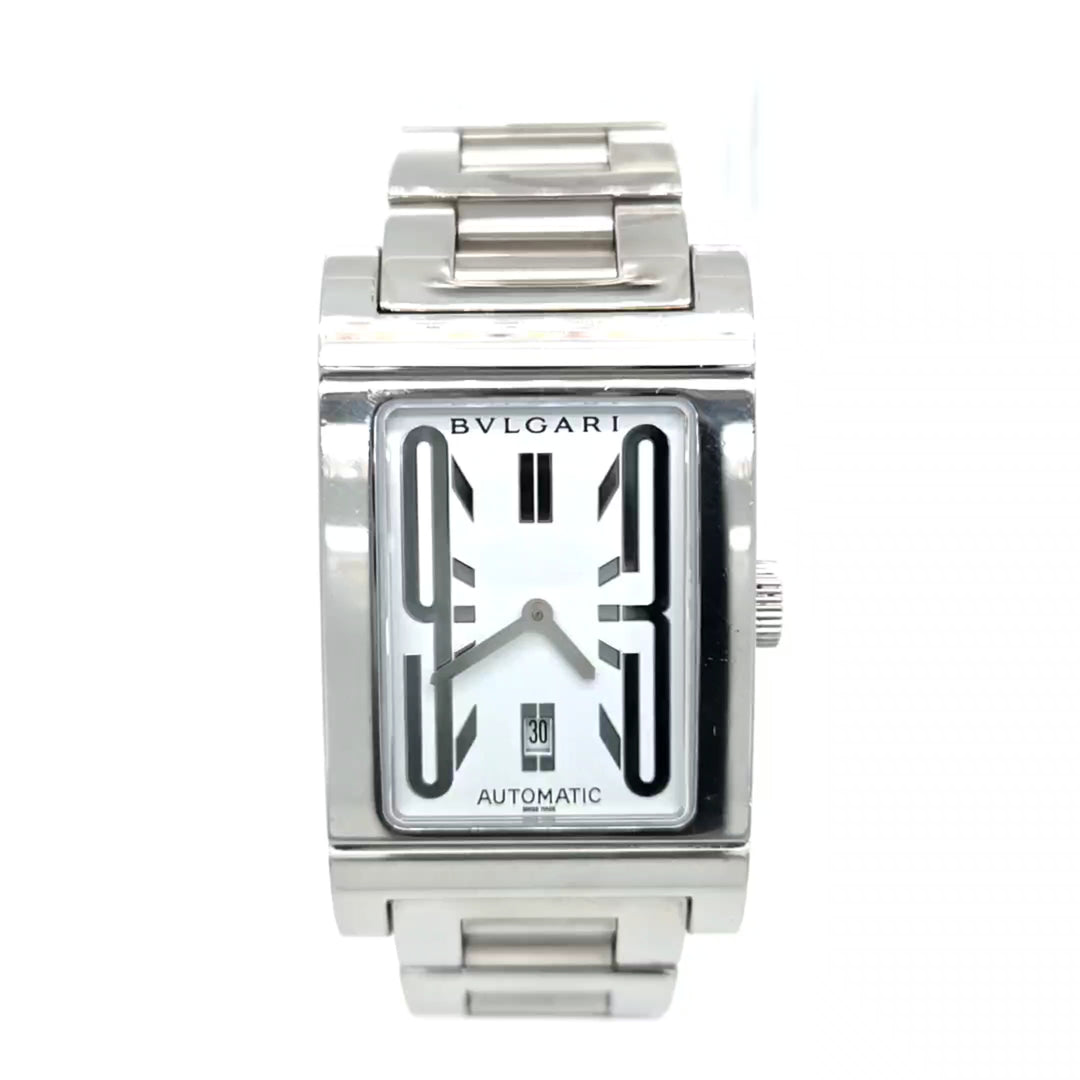 Bulgari Rettangolo Automatic Stainless Steel Watch