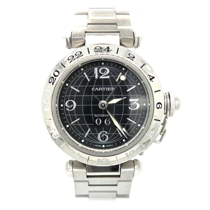 Cartier Pasha C GMT Automatic Watch – Stainless Steel