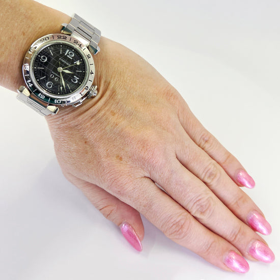 Cartier Pasha C GMT Automatic Watch – Stainless Steel