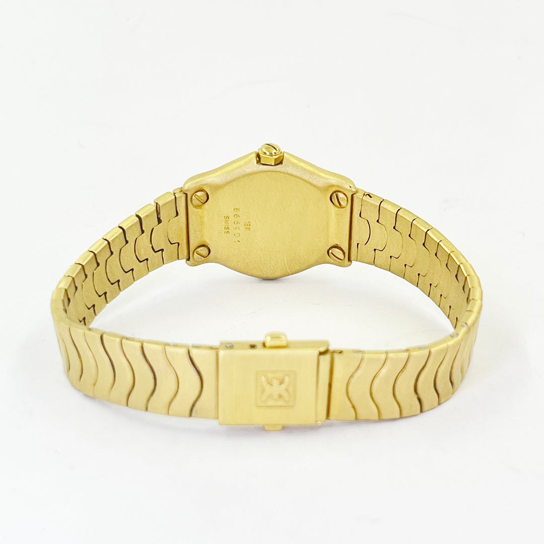 Ebel Wave Mini 18K Yellow Gold Watch with Diamond Markers
