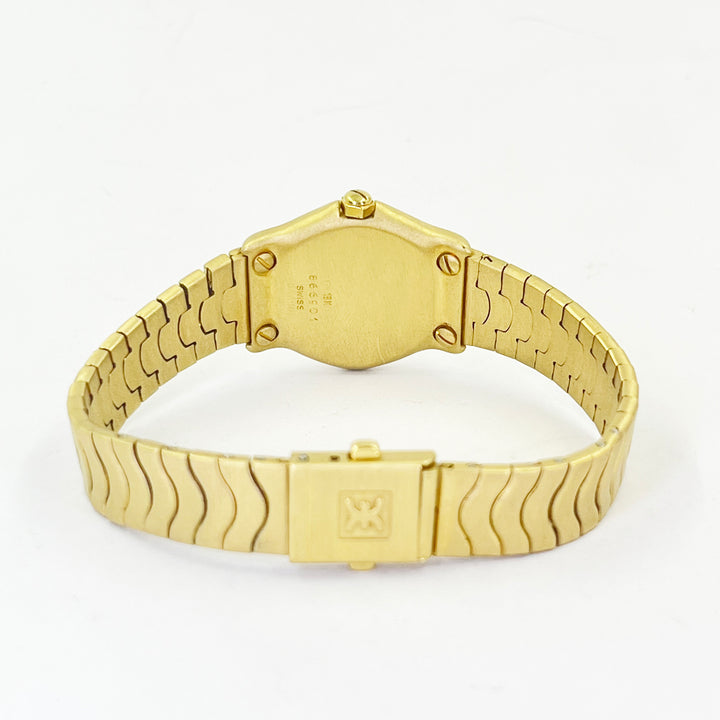 Ebel Wave Mini 18K Yellow Gold Watch with Diamond Markers