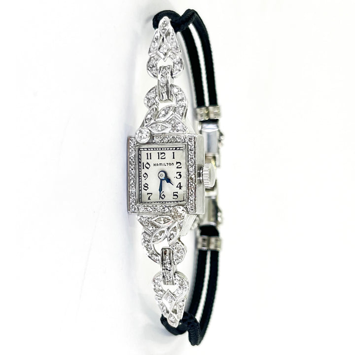 Antique Hamilton Platinum Diamond Watch