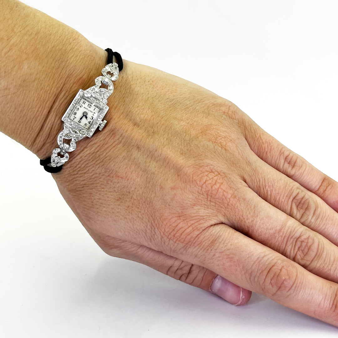 Antique Hamilton Platinum Diamond Watch