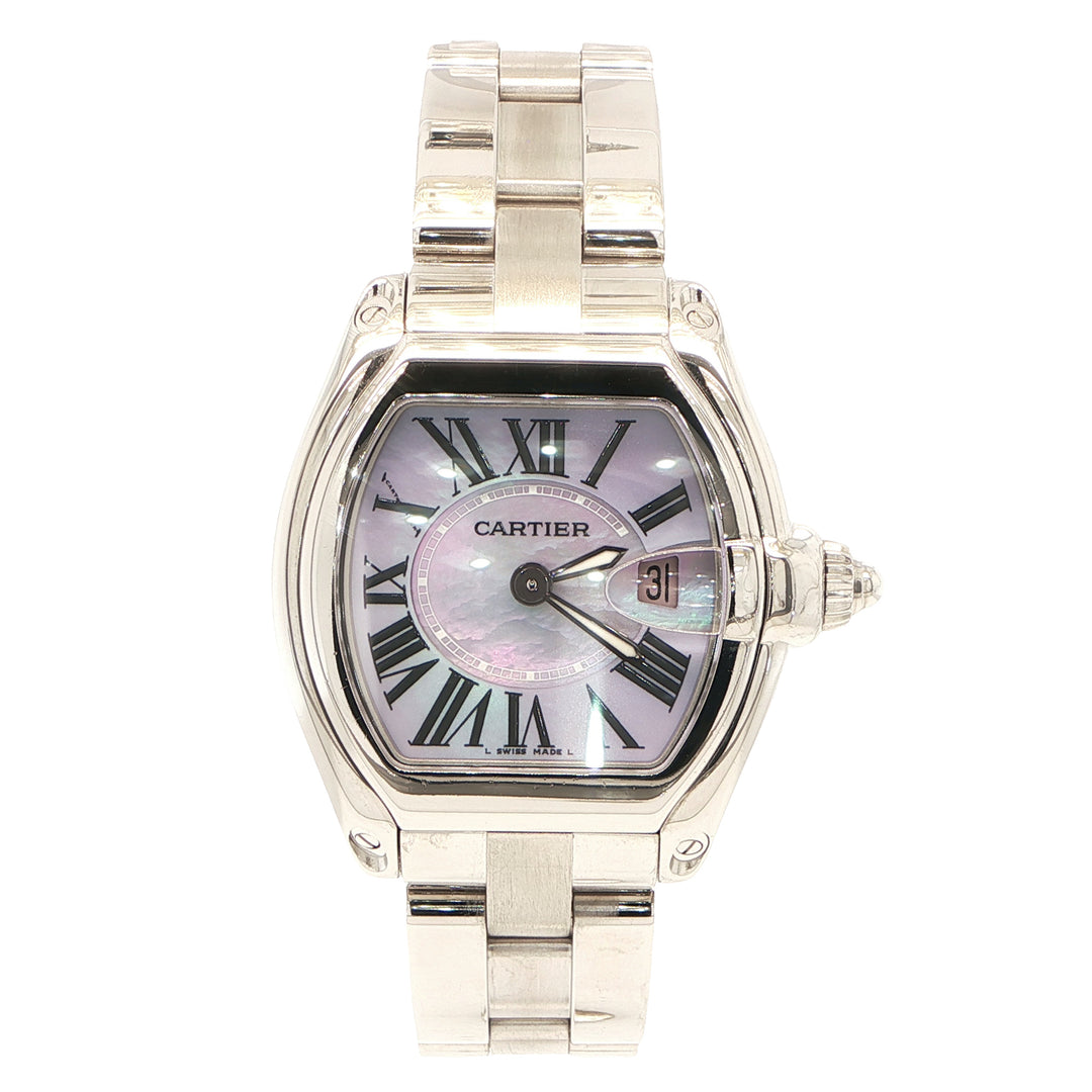 Cartier Roadster 31mm Steel Watch MOP Dial