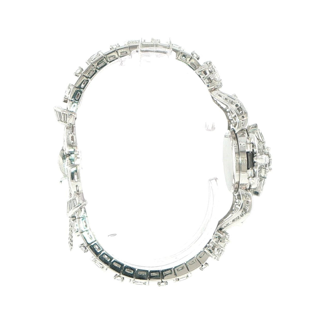 Platinum Hamilton Diamond Manual-Wind Watch 20 Carats