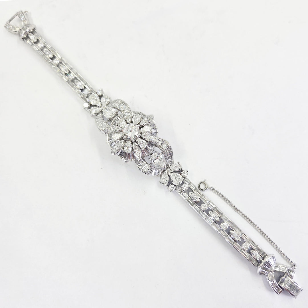 Platinum Hamilton Diamond Manual-Wind Watch 20 Carats