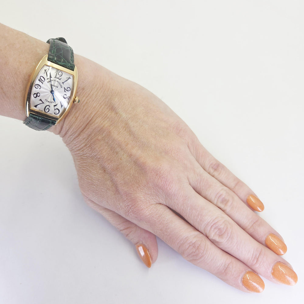 Franck Muller Cintrée Curvex 18K Yellow Gold Quartz Watch