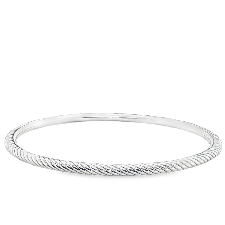 David Yurman Sterling Silver Bangle Bracelet – 7"