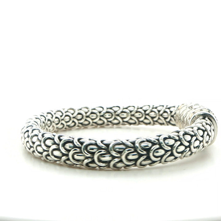 John Hardy 18K Gold & Sterling Silver White Sapphire Bracelet