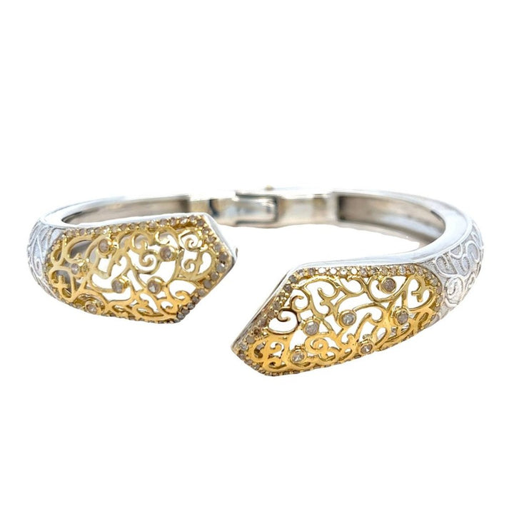 Two Tone Diamond Bangle