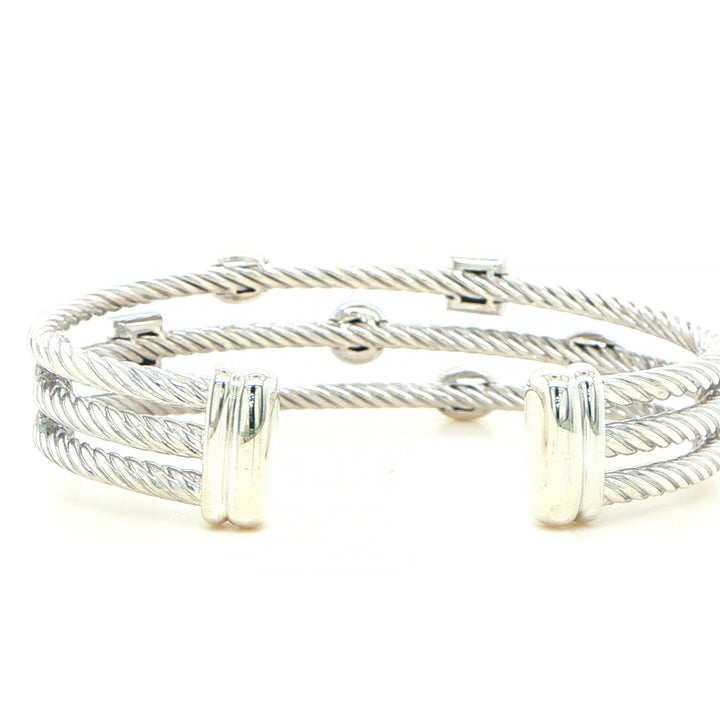 David Yurman Confetti Diamond Bracelet Sterling Silver