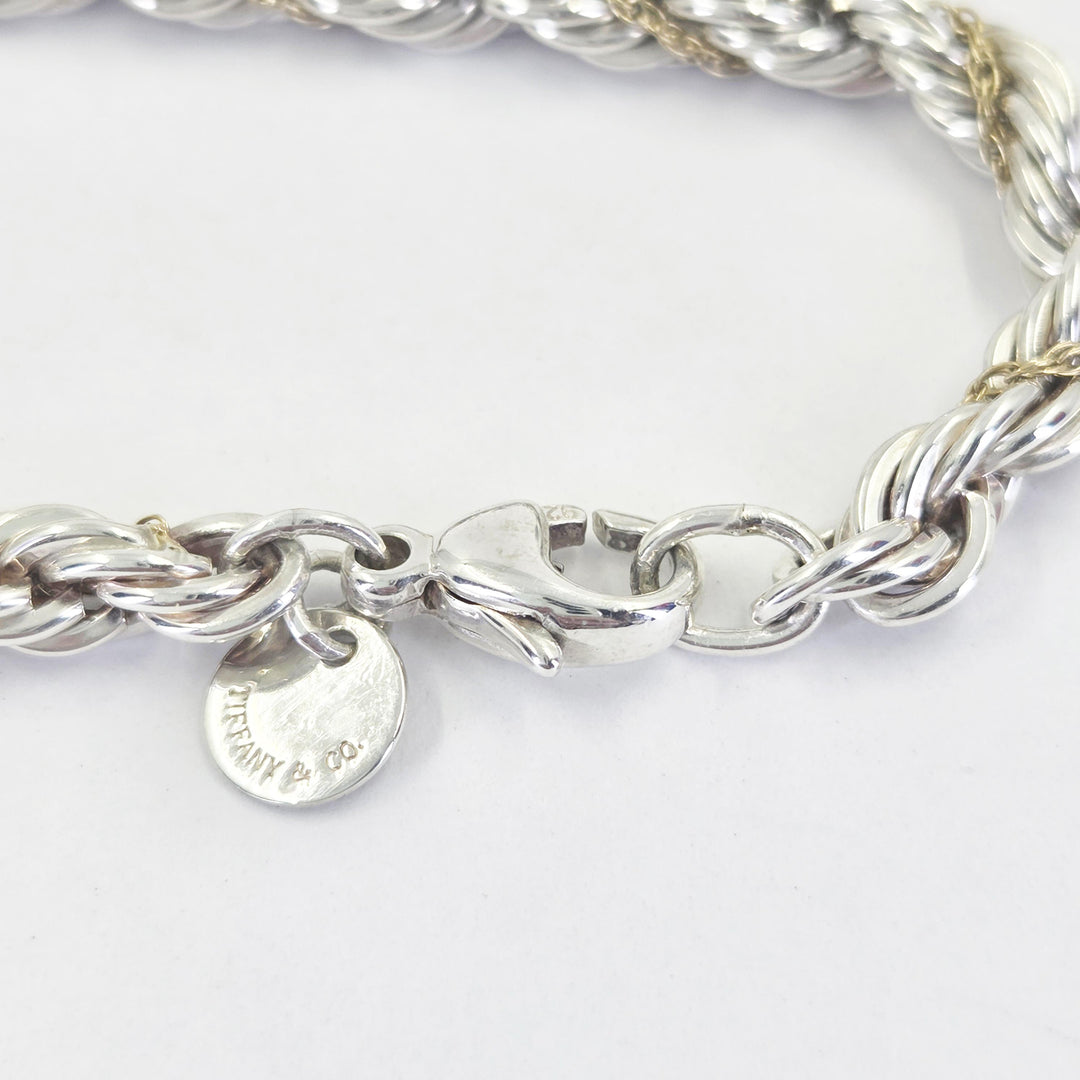 Tiffany & Co. 18K Yellow Gold & Sterling Silver Rope Bracelet