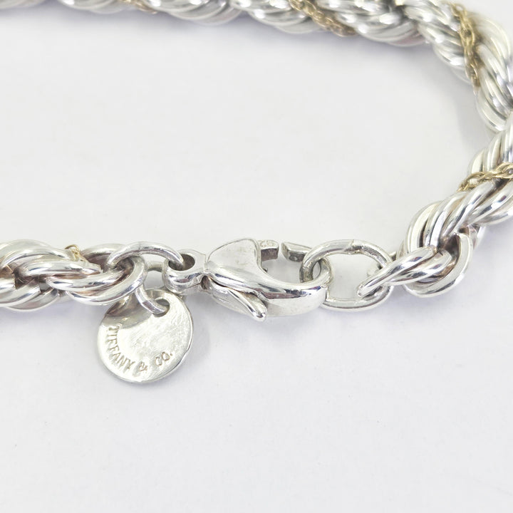 Tiffany & Co. 18K Yellow Gold & Sterling Silver Rope Bracelet