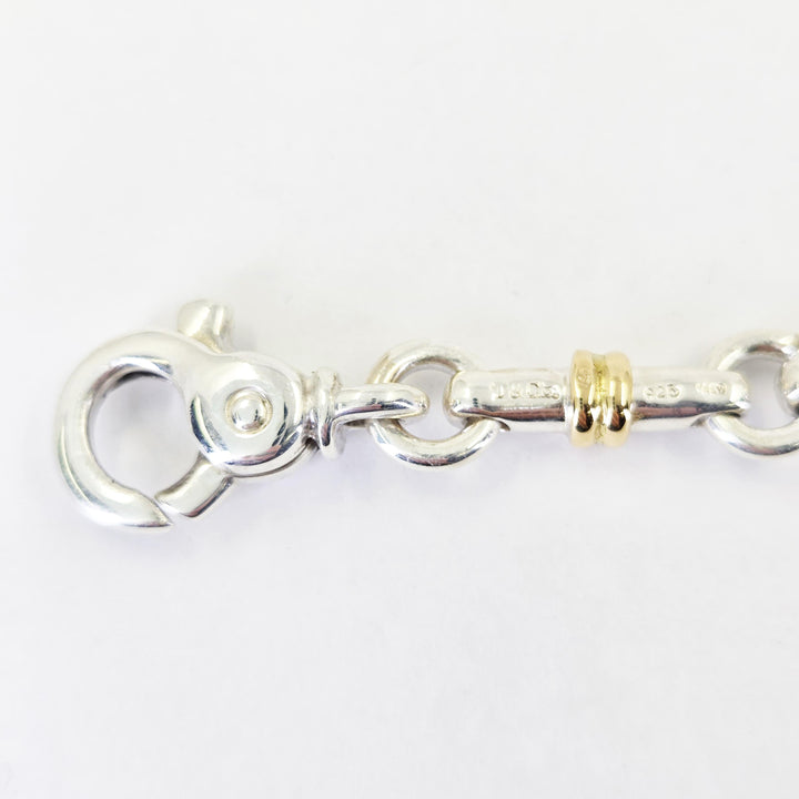 Tiffany & Co. 18K Yellow Gold & Sterling Silver Bar Link Bracelet