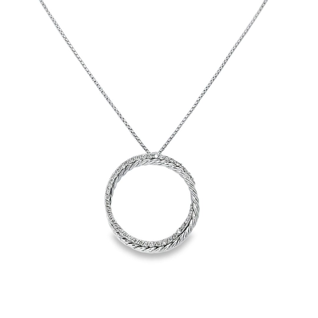 Diamond Circle of Life Pendant Necklace