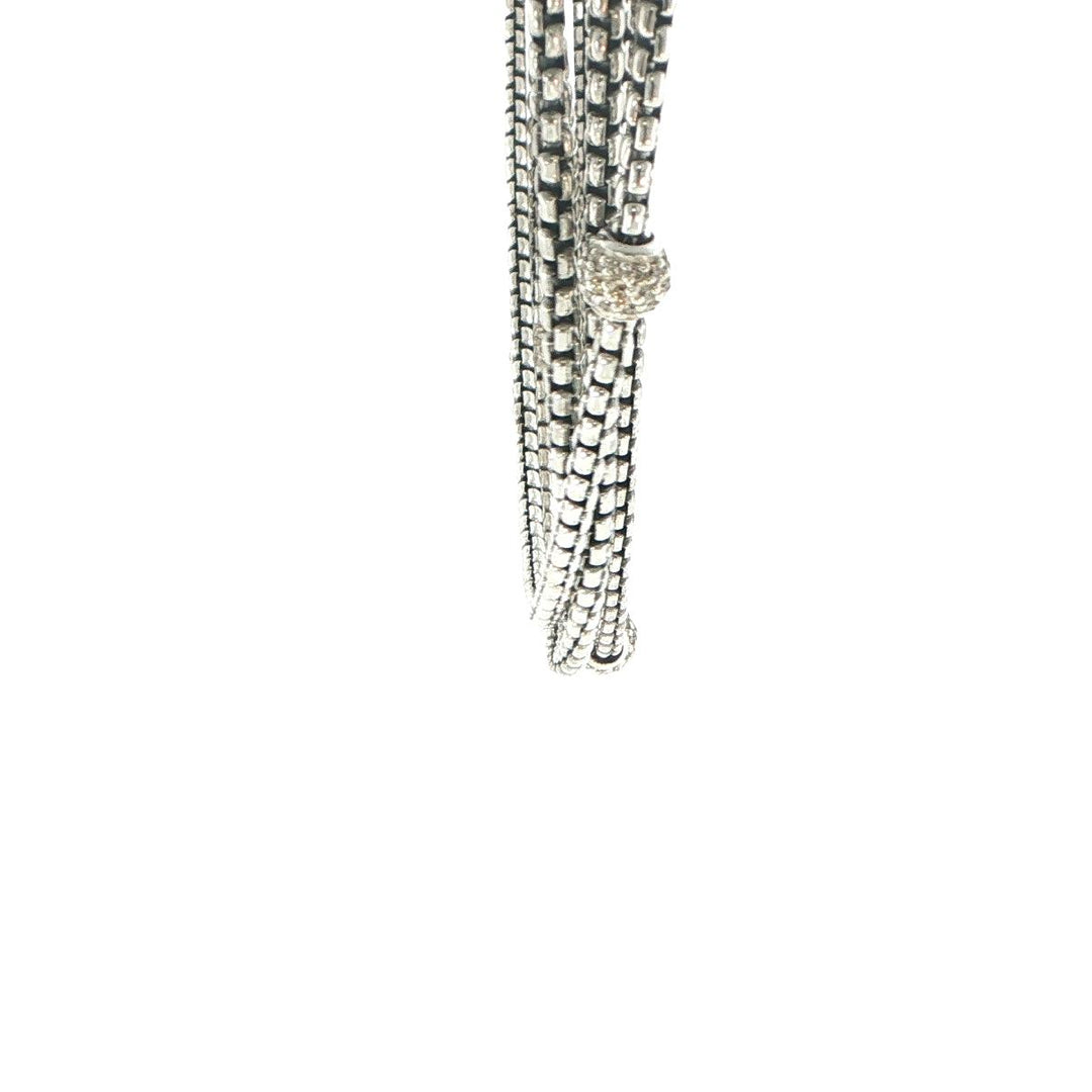 David Yurman 18K Gold & Sterling Silver Four-Strand Diamond Necklace