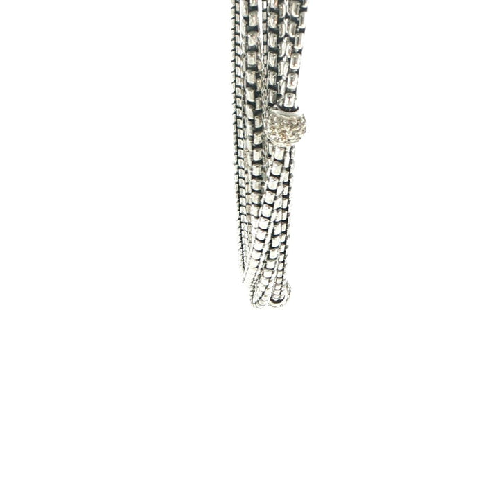 David Yurman 18K Gold & Sterling Silver Four-Strand Diamond Necklace