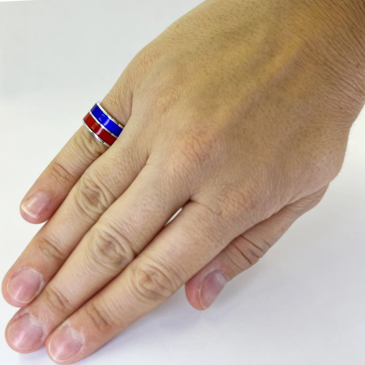 Gucci Silver and Enamel Ring