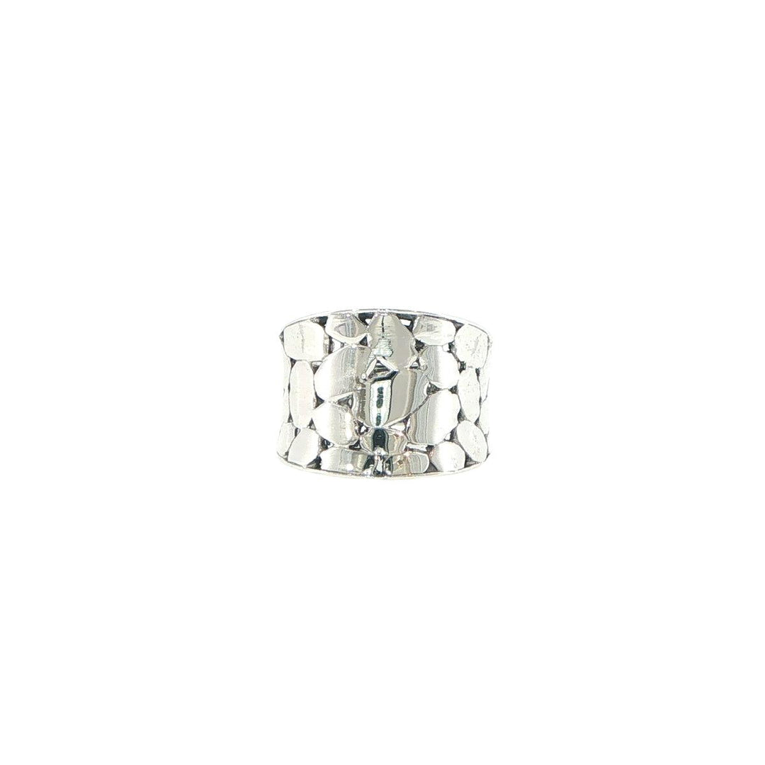 John Hardy Kali Dot Saddle Ring in Sterling Silver