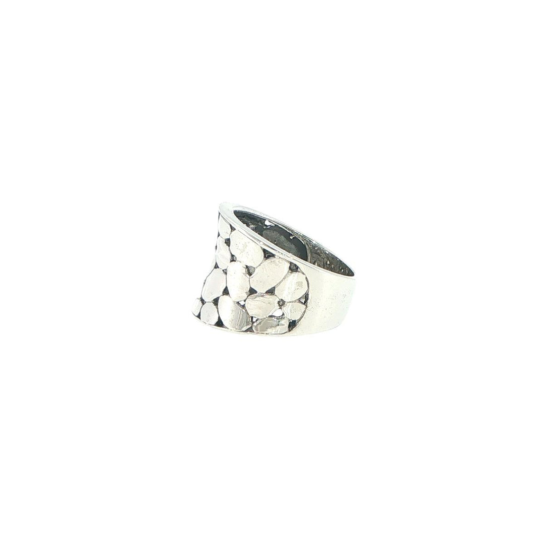 John Hardy Kali Dot Saddle Ring in Sterling Silver