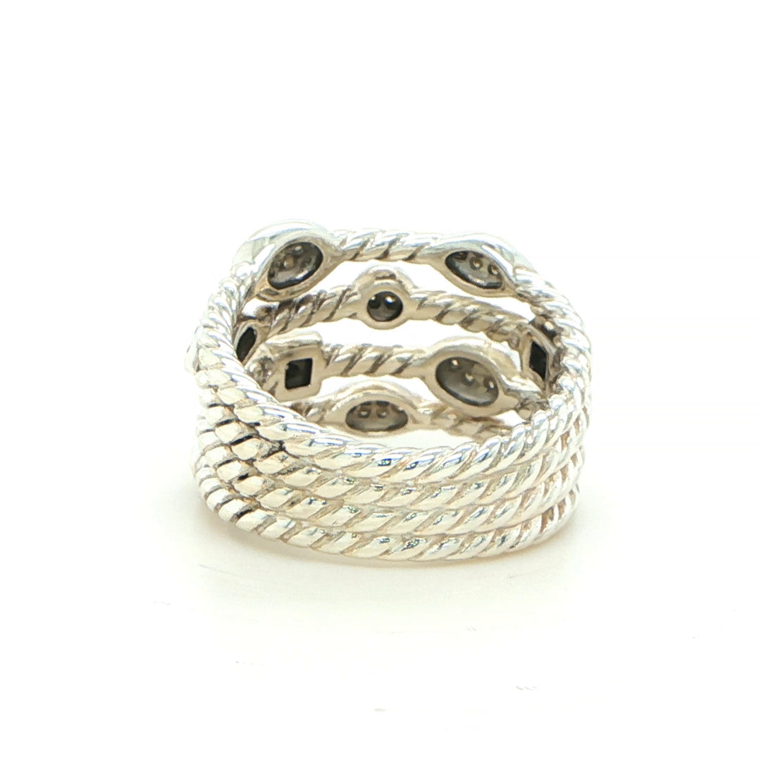 David Yurman Confetti Diamond Ring Sterling Silver