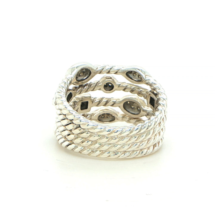 David Yurman Confetti Diamond Ring Sterling Silver