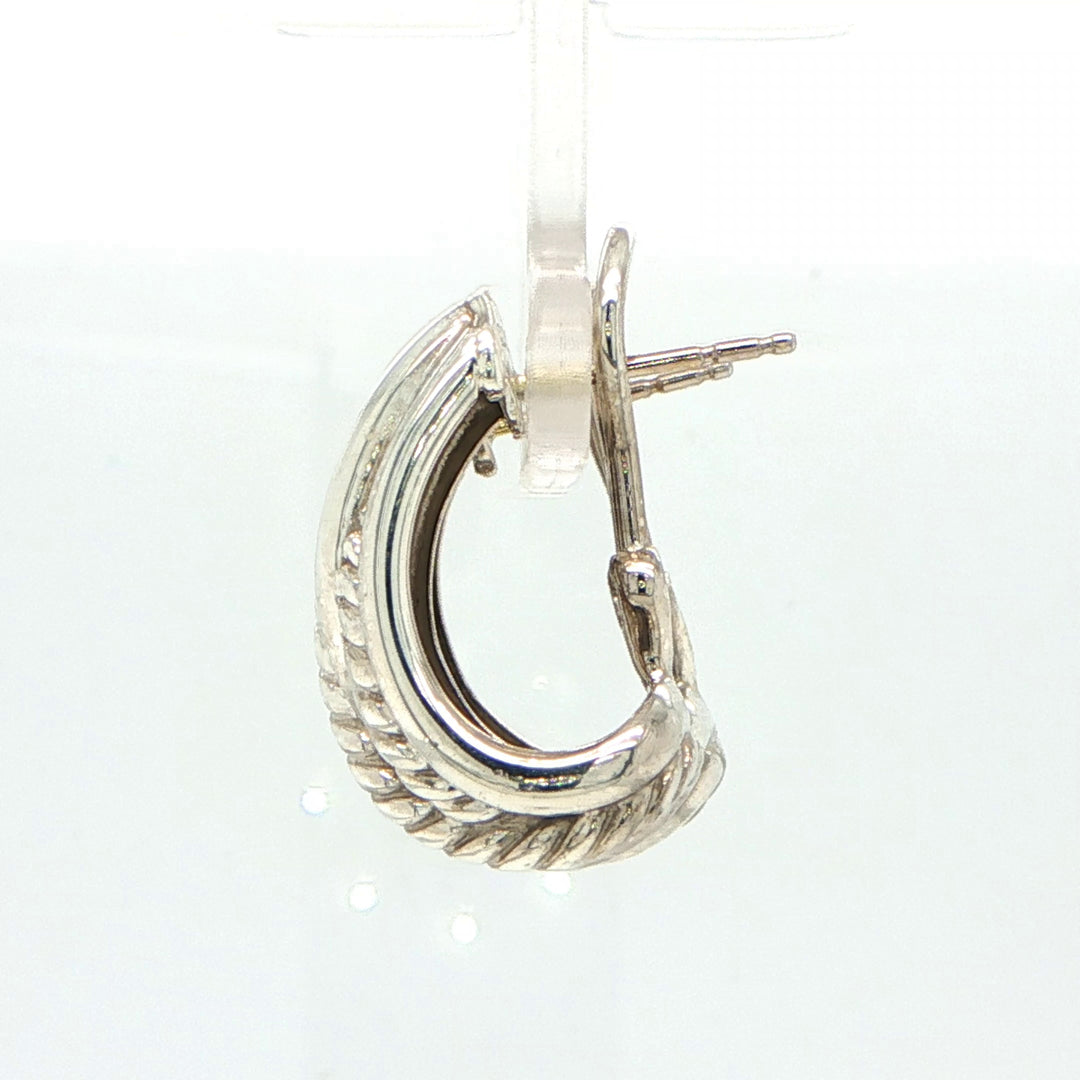 David Yurman Sterling Silver Crossover Earrings with 14K Gold