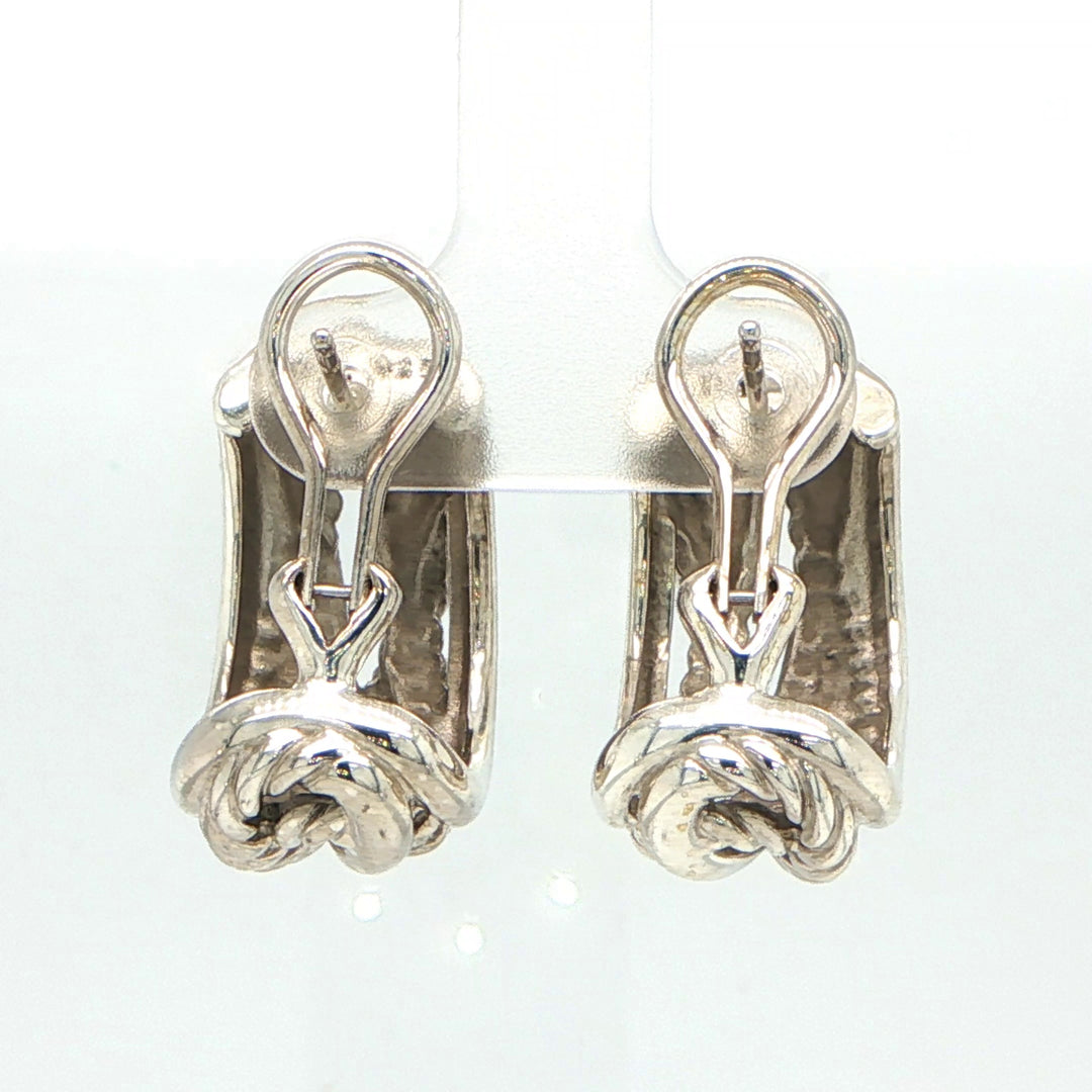 David Yurman Sterling Silver Crossover Earrings with 14K Gold