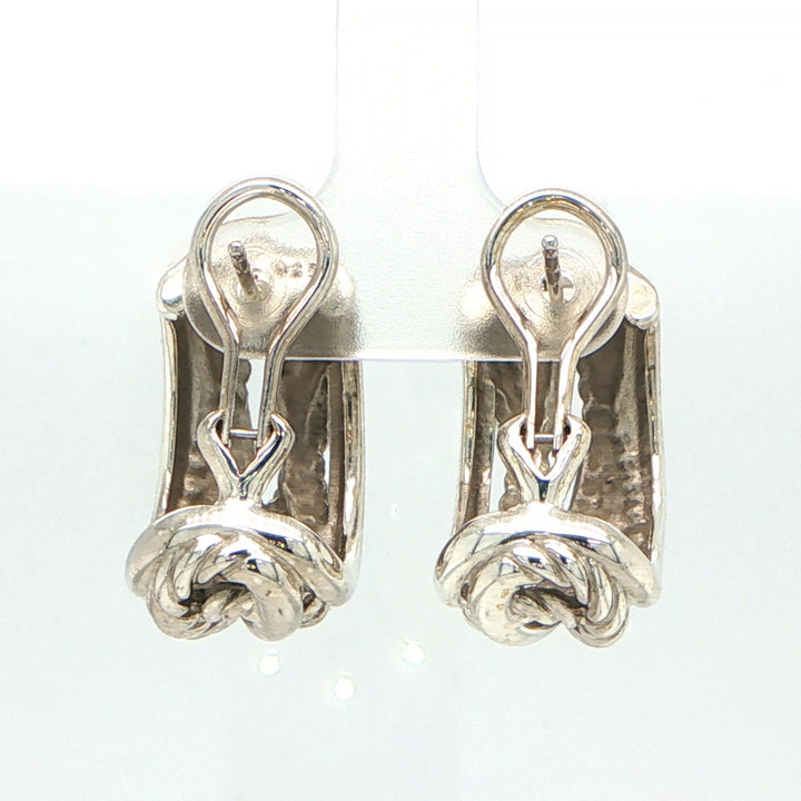 David Yurman Sterling Silver Crossover Earrings with 14K Gold