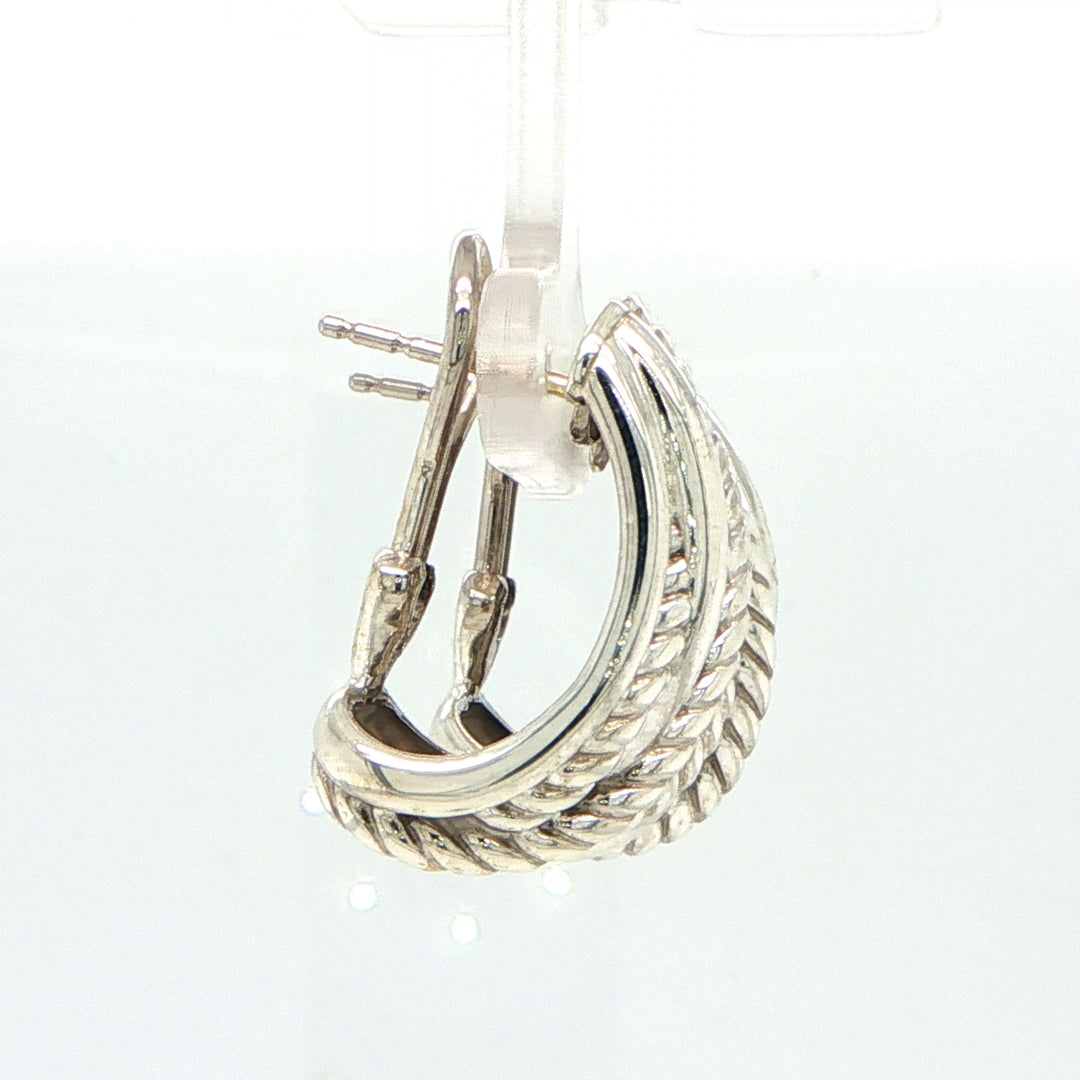David Yurman Sterling Silver Crossover Earrings with 14K Gold