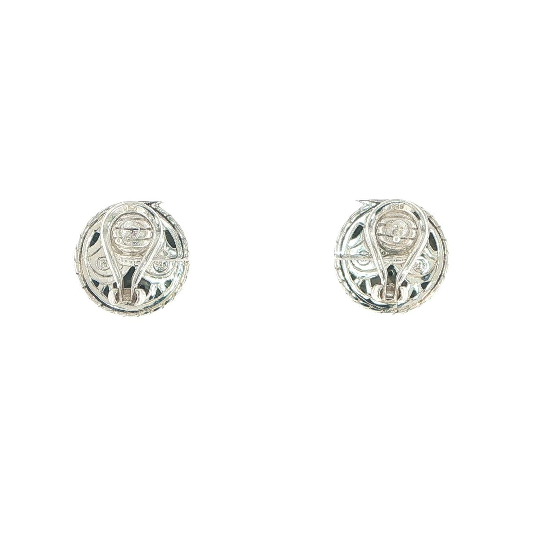 John Hardy Naga Sterling Silver Black Sapphire Stud Earrings