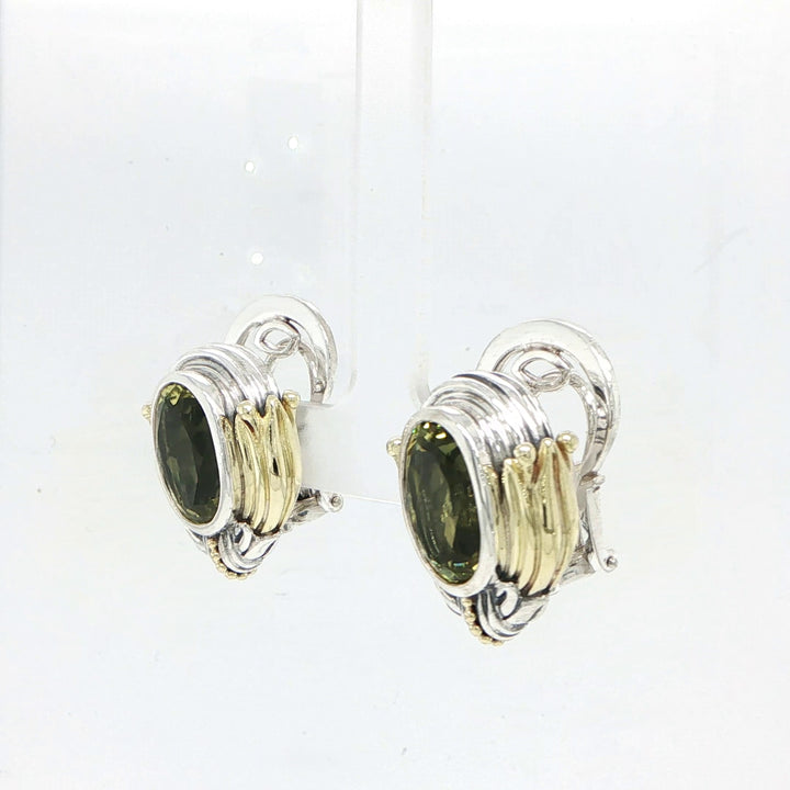 Lagos 18K Gold & Sterling Silver Oval Citrine Earrings
