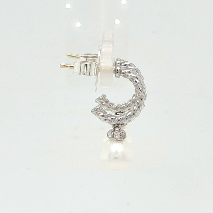 David Yurman Solari Earrings - Sterling Silver with Diamond Accents