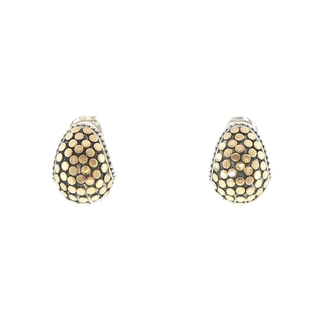 John Hardy Dot Sterling Silver & 18K Yellow Gold Earrings