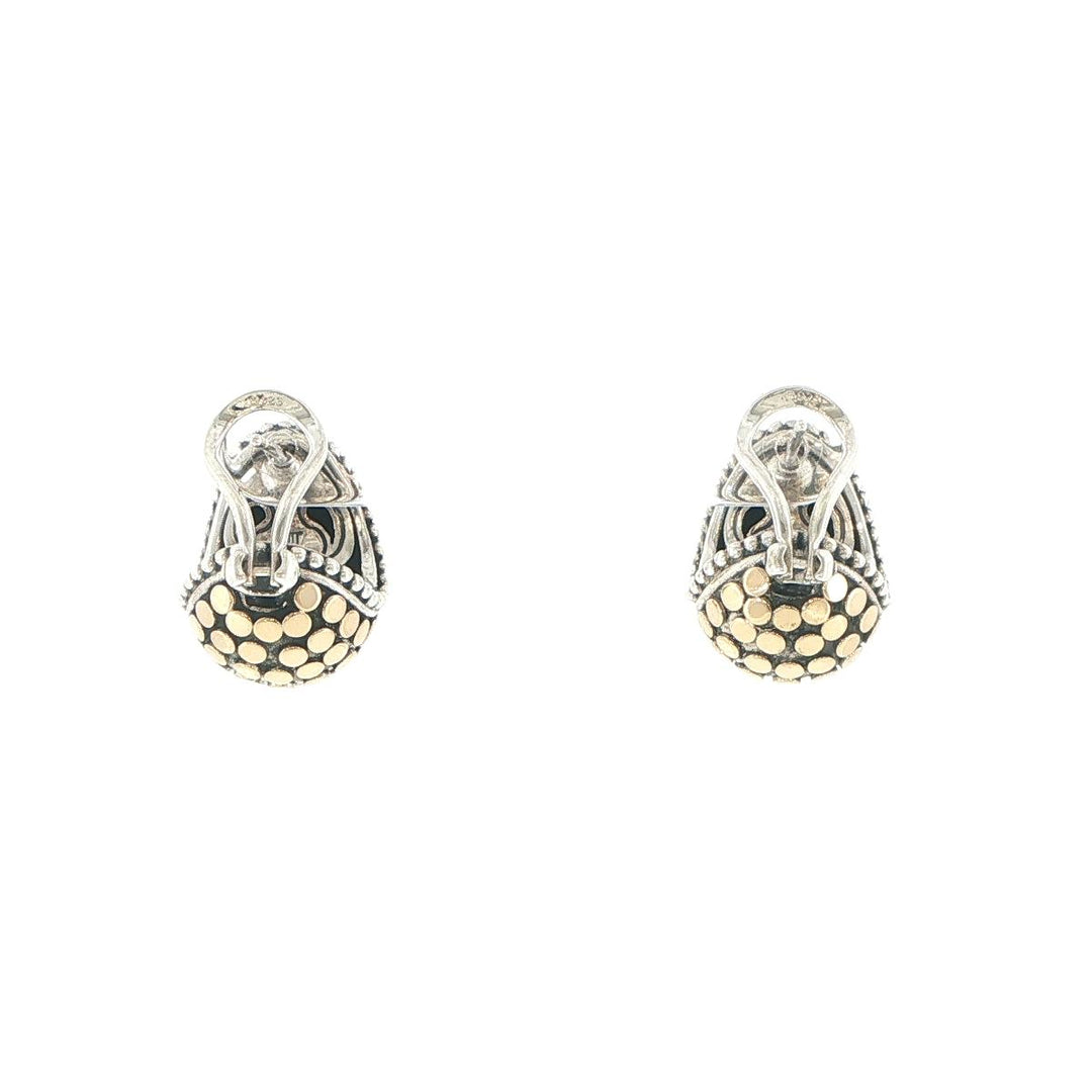 John Hardy Dot Sterling Silver & 18K Yellow Gold Earrings