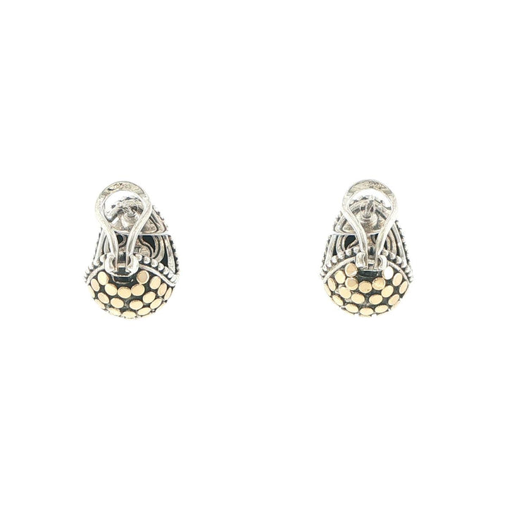 John Hardy Dot Sterling Silver & 18K Yellow Gold Earrings