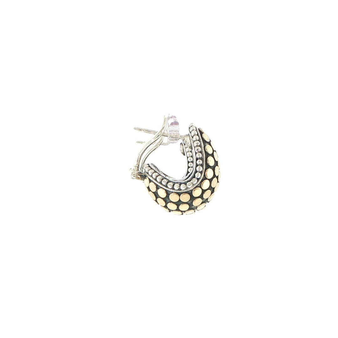 John Hardy Dot Sterling Silver & 18K Yellow Gold Earrings