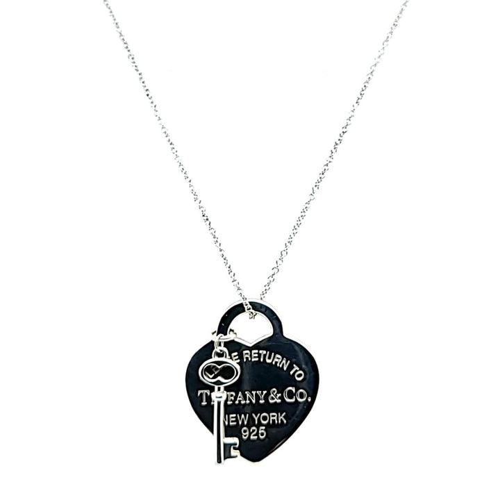 Tiffany & Co. Medium Heart Tag and Key Necklace