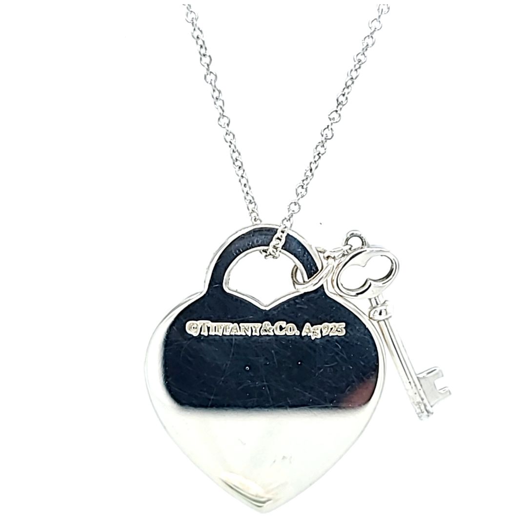 Tiffany & Co. Medium Heart Tag and Key Necklace