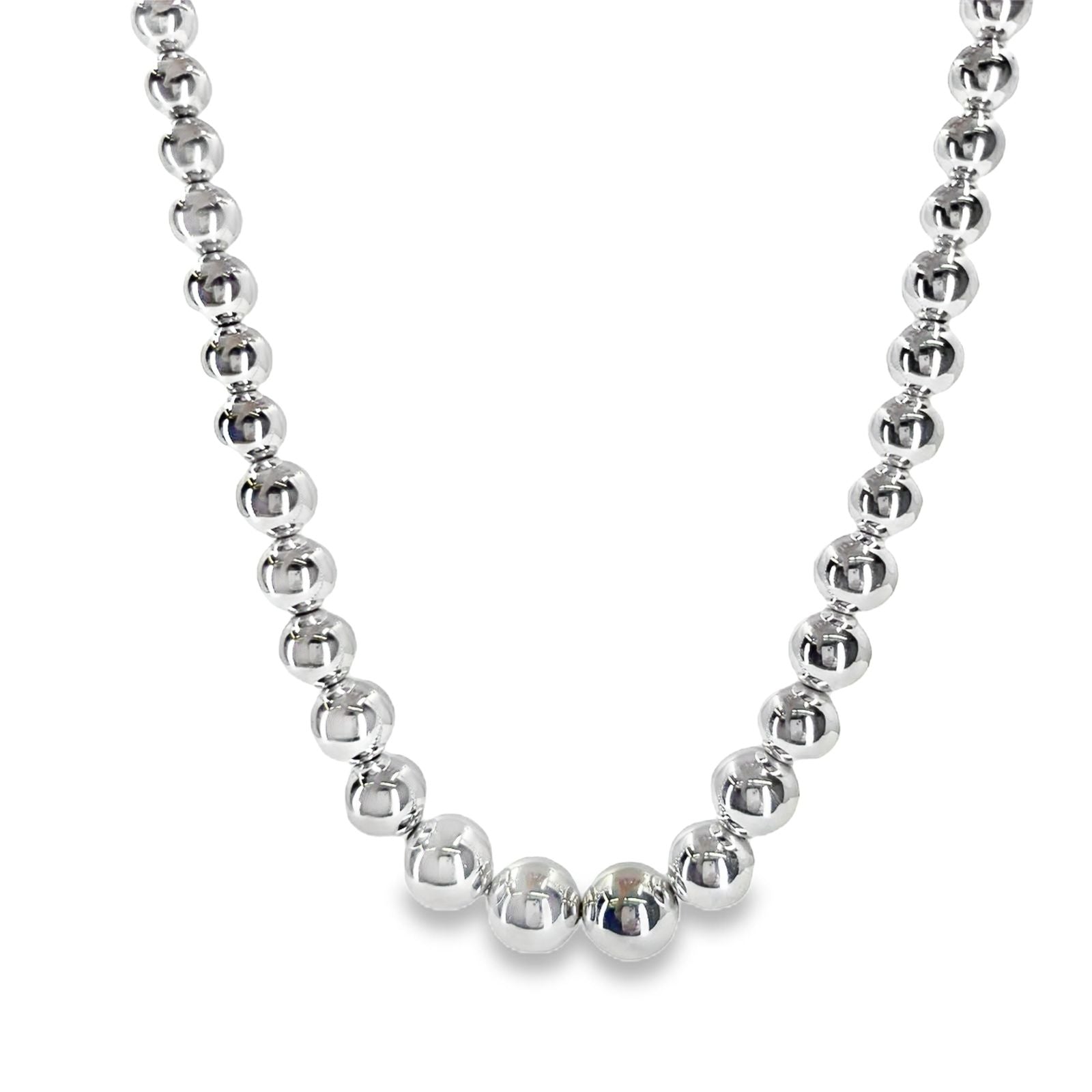 Tiffany＆Co.★Bead Necklace Authentic Tiffany & Co. Sterling Silver Graduated Bead Ball