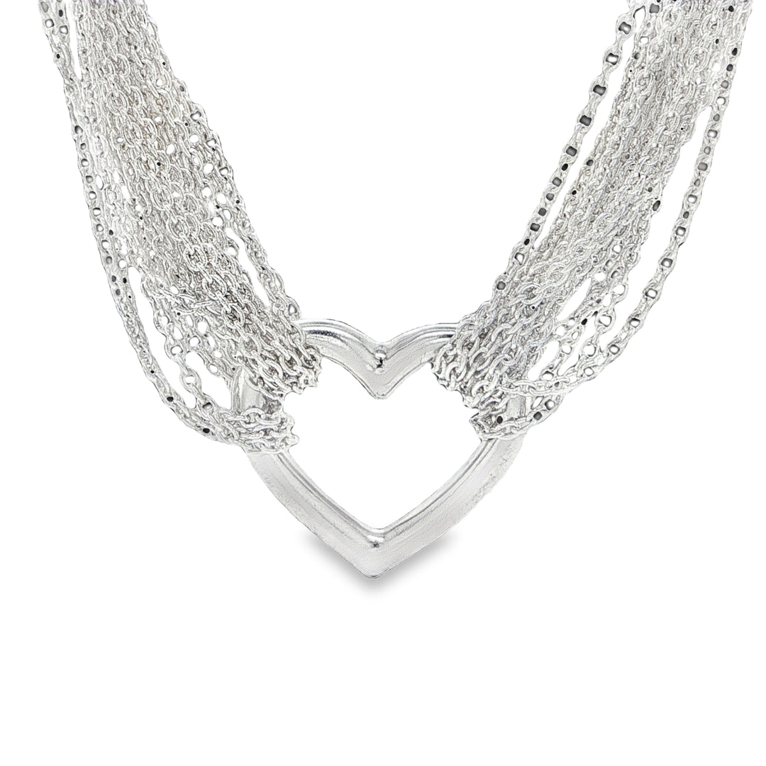 Tiffany & Co Sterling Silver Heart Pendant Necklace