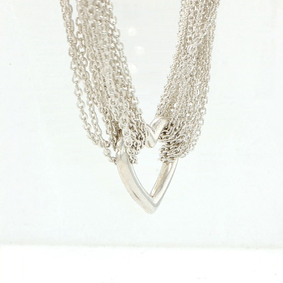 Tiffany & Co Sterling Silver Heart Pendant Necklace