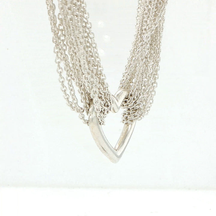 Tiffany & Co Sterling Silver Heart Pendant Necklace