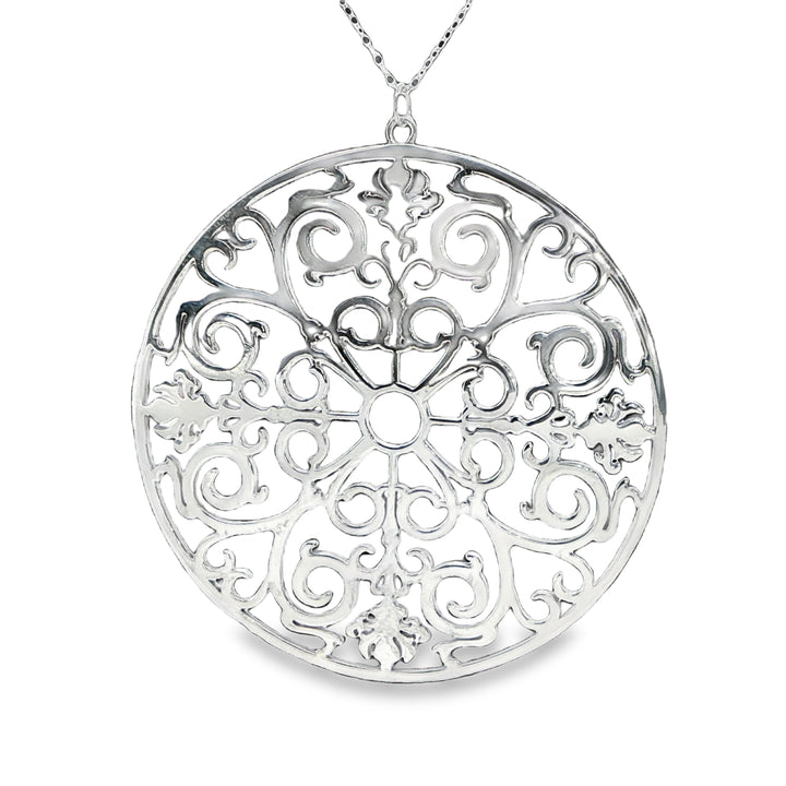 Tiffany & Co Large Enchant Circle Sterling Silver Necklace