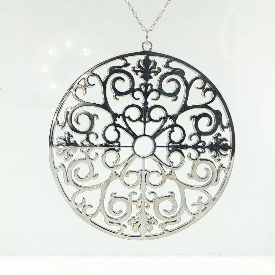 Tiffany & Co Large Enchant Circle Sterling Silver Necklace